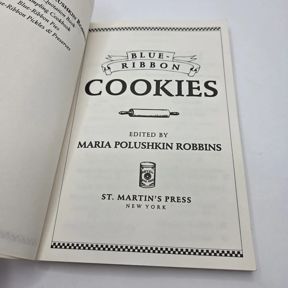 Vintage 1988 Blue Ribbon Cookies by Maria Polushkin Robbins Cookbook Cook Book